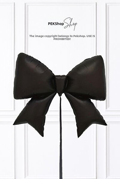PEKSHOP Black Large Bow Foil Balloon Bow Shaped Balloon