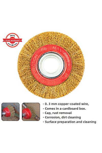 Tomax Fringed circle wire brush 175 x 25 mm