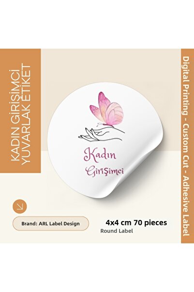 arl etiket tasarım dijital baskı merkezi Autocolant adeziv rotund cu fluture ...