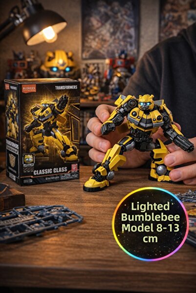 TOYFEST نموذج شخصية بامبلبي من سلسلة ترانسفورمرز الكلاسيكية المضيئة من بلوكيز...