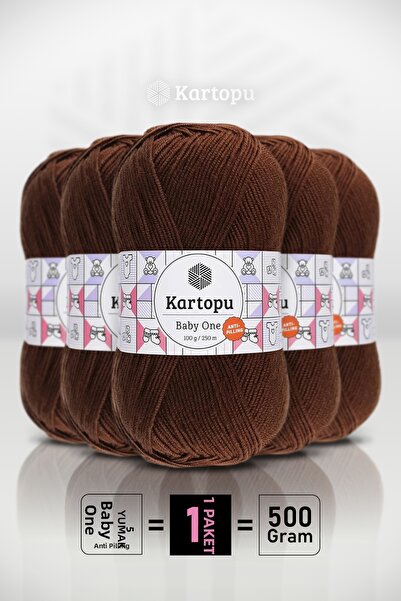 Kartopu Baby One - Καφέ K890 - Συσκευασία 5 τεμαχίων - 100γρ/250μ - Νήμα για ...