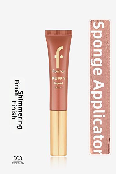 Flormar أحمر خدود سائل بتأثير مرطب ومنتفخ ولمسة نهائية لامعة مع أداة تطبيق إس...