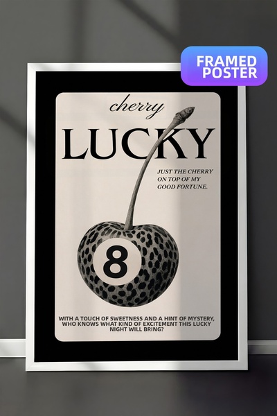 Zestia Бели рамки за стена с щастлив черешов леопардов принт за ретро декор н...