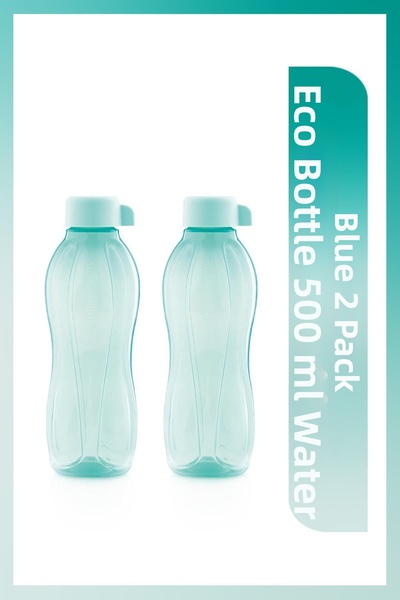 Tupperware Eco Bottle Water Bottle 500 ml Water Blue 2-Pack