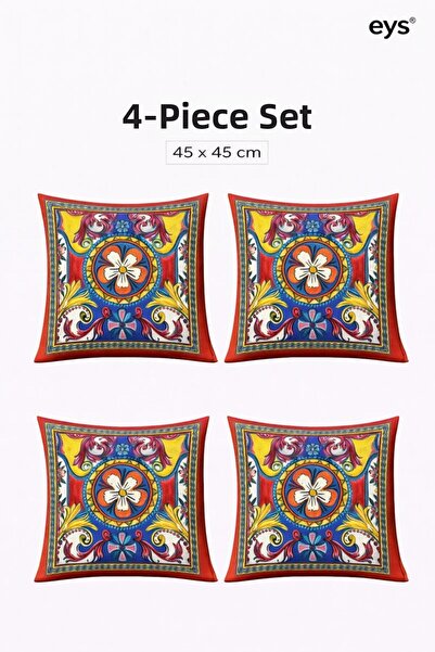 Eys Milano Sole Alessi Double-Sided Cotton Cushion Cover – Hidden Zipper, Lin...