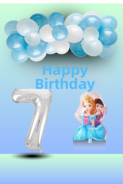 tedaks مجموعة بالونات فويل مزدوجة على شكل أميرة من فروزن تيما، بالونات زرقاء ...