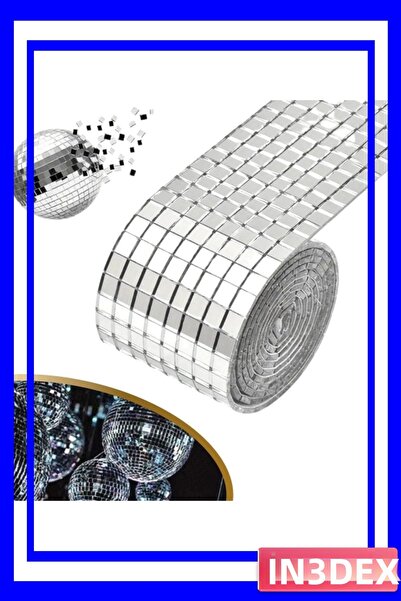 İN3DEX Self-Adhesive Mirrored Mosaic Decor Tape 1 Meter Length