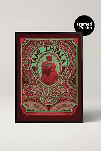 House Gorgeous Tame Impala No:3 Tablou poster cu ramă retro, cu design de con...