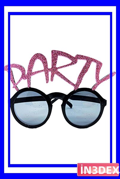 İN3DEX إكسسوارات الحفلات باللون الوردي اللامع مقاس 15 × 7 سم نظارات ممتعة