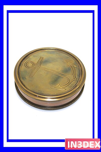 İN3DEX بوصلة نحاسية مزخرفة بنمط المرساة