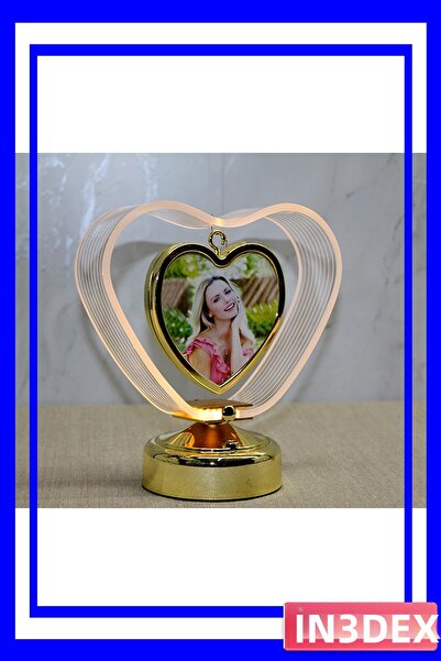 İN3DEX Heart Shaped Decorative Frame with Photo Lighting