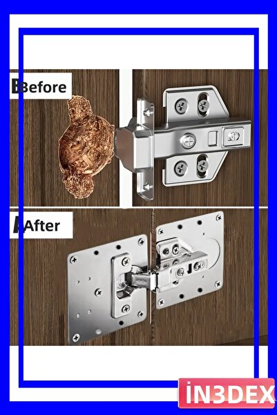 İN3DEX لوحة تثبيت مفصلات الخزانة مقاس 9 × 9 سم من الفولاذ المقاوم للصدأ