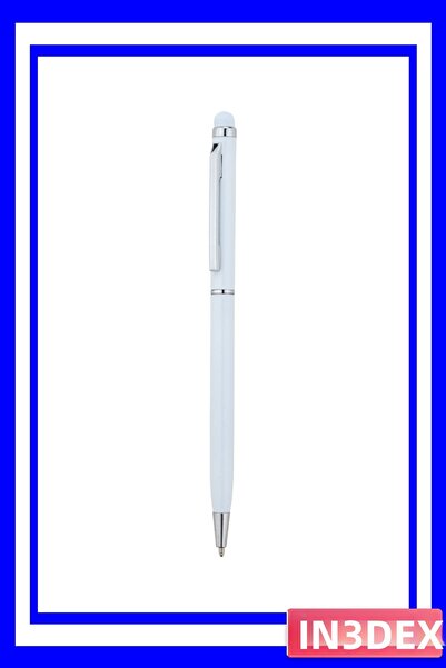 İN3DEX Touch Compatible Ballpoint Metal Writing Pen White
