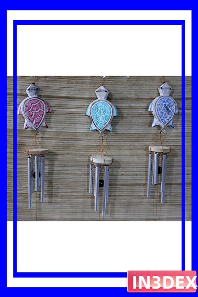 İN3DEX جرس رياح خشبي ومعدني لتزيين الحديقة