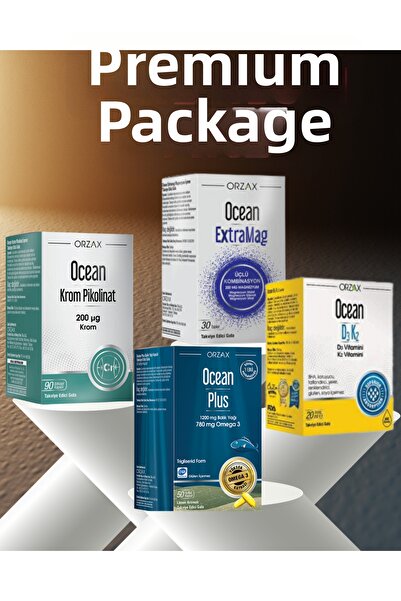 Ocean Premium Daily Balance Set |   D3K2 + Extramag + Omega 3 + Krom : Pharmasya