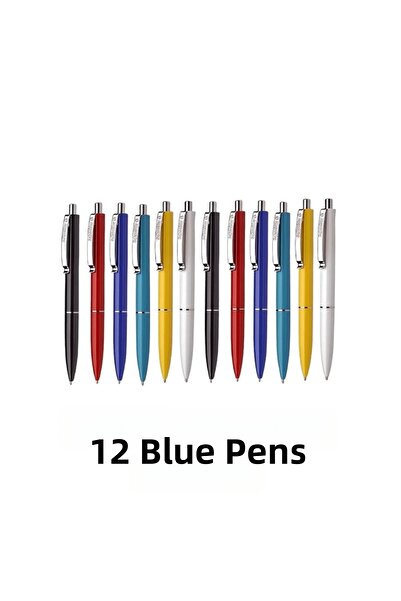 Schnieder K15 Top-Press Ballpoint Pen - Set of 12 (Blue Color Writer)