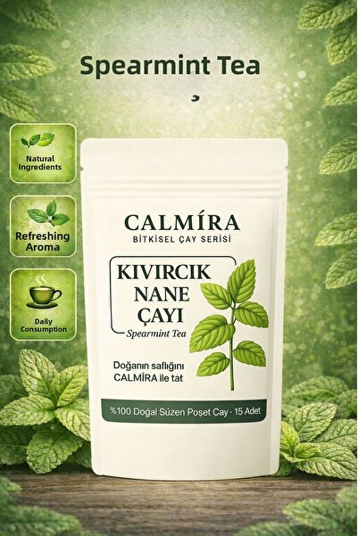 CALMİRA أكياس شاي النعناع المجعد / شاي النعناع / صديق لصحة الكلى والجهاز الهض...