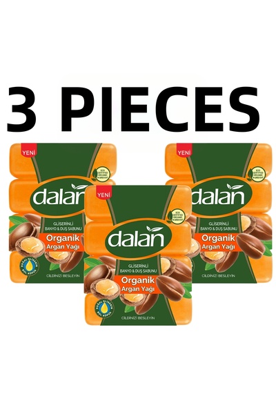 Dalan Organic Argan Oil Glycerin Bath & Shower Soap 4X150 Gr 3*Pcs