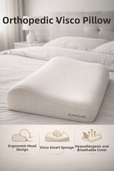 Auracar وسادة العظام الفاخرة مع دعم وسادة العظام.