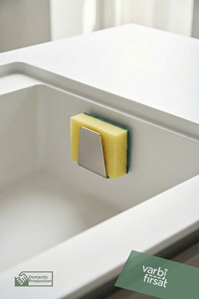 Varbifırsat Suport pentru burete de vase din oțel inoxidabil Suport adeziv cu...