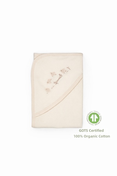 BabyCosy Organic Wear بطانية أطفال معتمدة من GOTS، مصنوعة من القطن العضوي بنس...