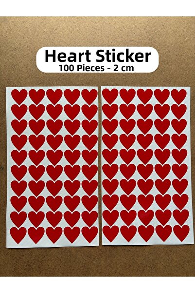 hdsticker 100 bucăți 2 cm adeziv în formă de inimă autocolant roșu etichetă a...