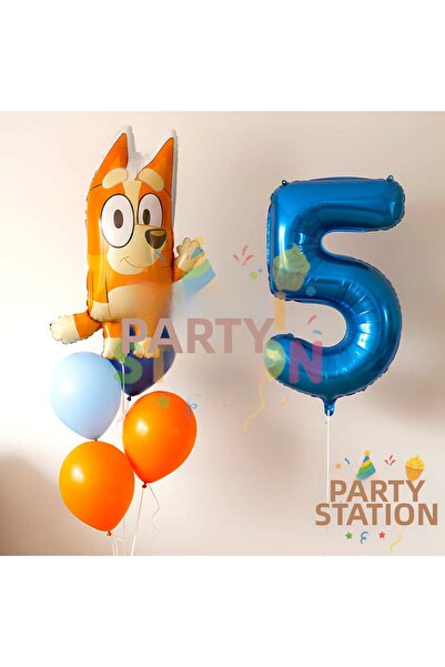 Parti Station مجموعة بالونات من الفويل بتصميم بلوي تشيلي لعمر 5 سنوات - زينة ...