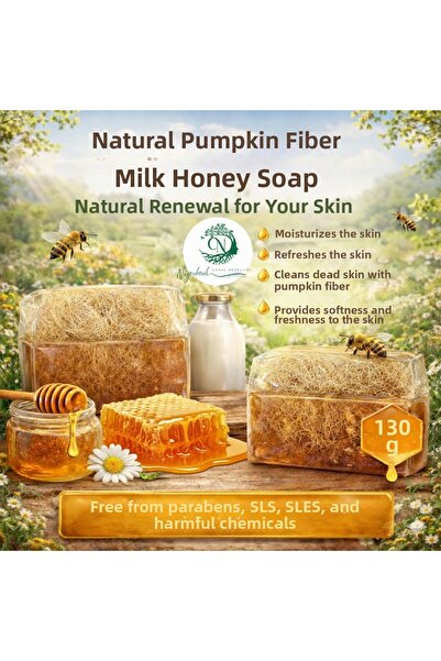 Pura Natura نيغوهاه ناتشورال بيوتي صابون طبيعي بالحليب والعسل مع ألياف القرع ...
