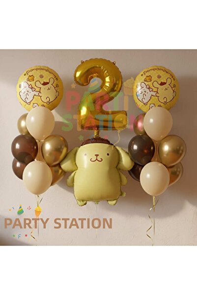 Parti Station مجموعة بالونات حفلة عيد ميلاد كورومي بومبومبورين بعمر سنتين، 19...