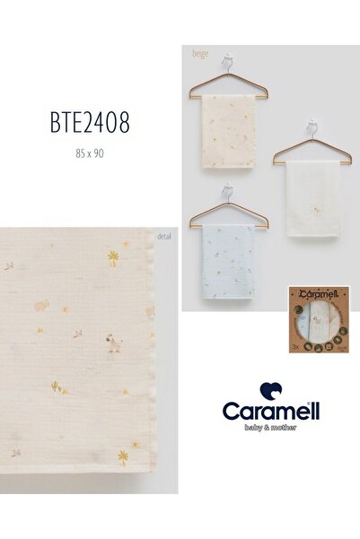 Caramell My Baby Kumsal 80X90 cm 3-Piece Muslin Blanket Bamboo Jungle Friends...