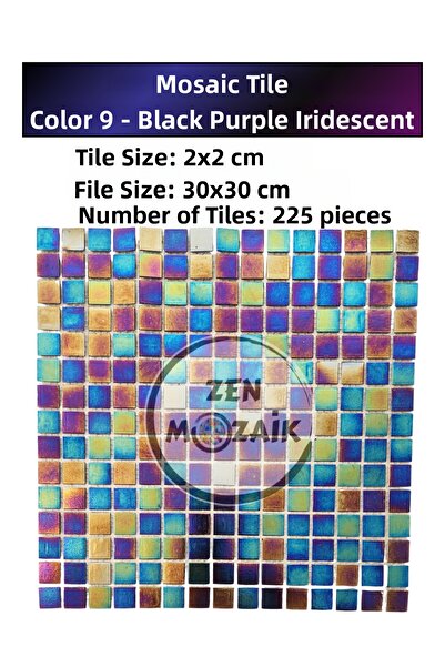 Zen Mozaik Glass Mosaic Tile with Mesh for Your Artistic Mosaic Works - Mosai...