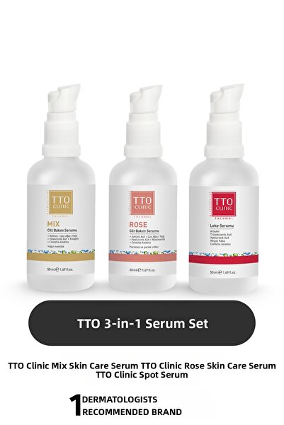 TTO مجموعة سيروم للعناية بالبشرة مكونة من 3 قطع - قطع مريح