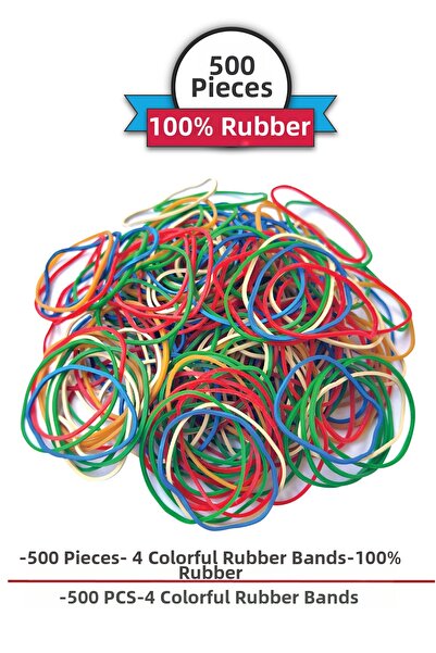 PackMai Mixed Color Packing-Pack Rubber - 100% Rubber, 100 Gr, 500 Pieces
