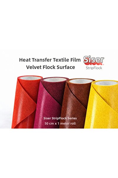 Siser Stripflock Textile Foil Heat Transfer - Velvet Texture - 50cm X 1m (Col...
