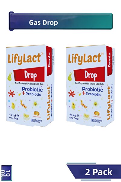 LifyLact داملا 10 مل، بروبيوتيك، بريبيوتيك، قطرات غاز، عبوتين سوبر أدفانتج