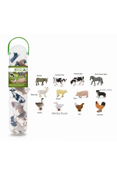 Collecta Krabice 12 minifigurek hospodářských zvířat