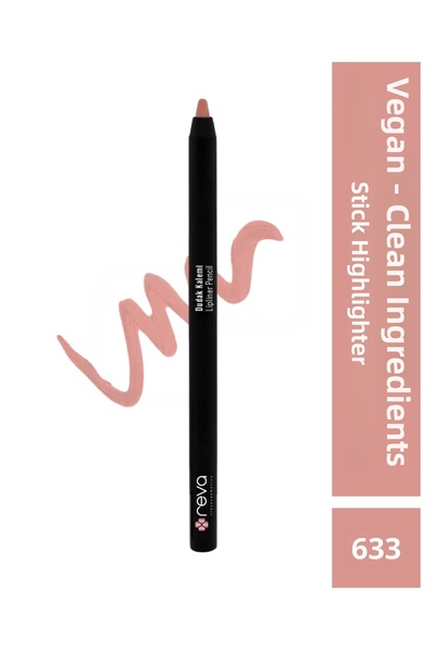 REVA قلم تحديد شفاه نباتي نظيف – قلم تحديد شفاه كريمي مكثف بلون رمال الصحراء ...