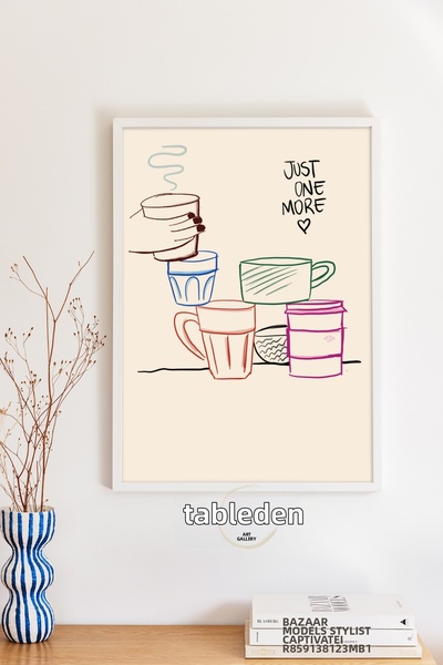 tablodea Poster înrămat cu decor pentru colțul de cafea, cu un mesaj „Doar în...