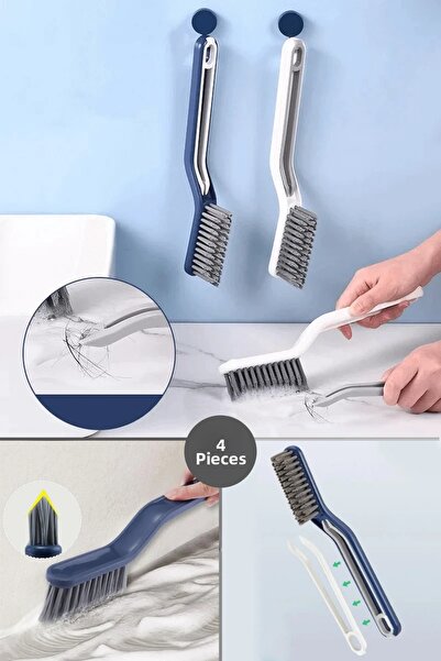 Tilbe Home 4 قطع من فرشاة التنظيف ذات الأطراف على شكل حرف V مع ملقط لفتحات ال...