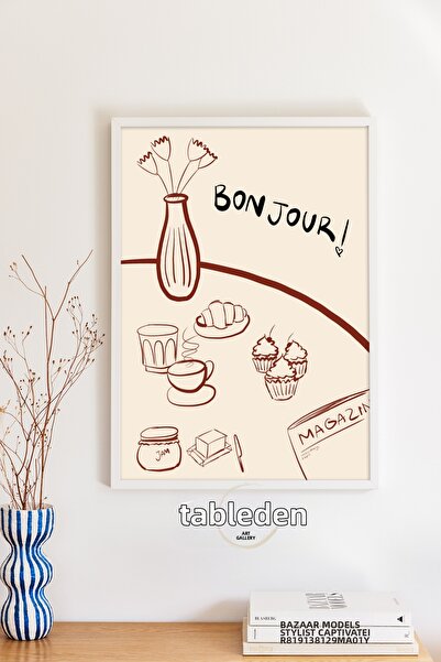 tablodea Masă de colț pentru cafea în stil cafenea franceză TD Bonjour, decor...