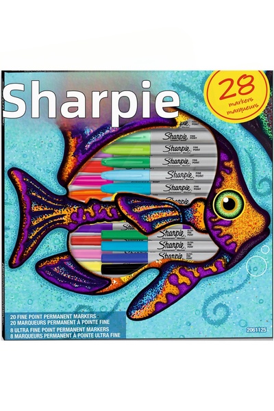 Sharpie Fine Permanent Marker Fish 28 Colors 2061125