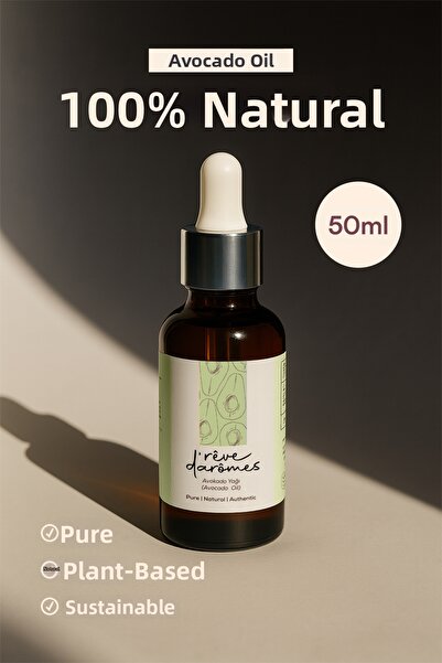 Rêve d’Arômes زيت الأفوكادو المرطب للبشرة والشعر بنسبة 100% طبيعي - 50 مل