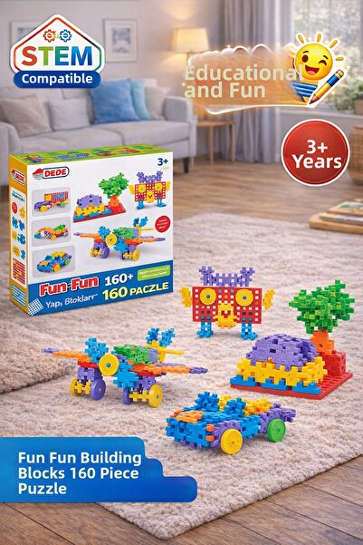 Sayıcı Kids مكعبات بناء فن فن 160 قطعة |   لغز ممتع للأطفال |   لعبة تعزز الإ...