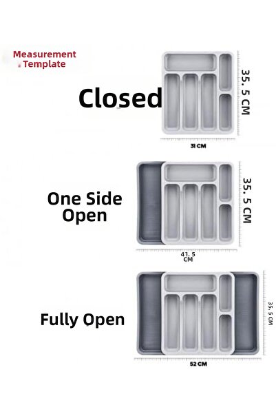 Nacario Nrcrioshop Cutlery Drawer Organizer Adjustable Openable Knife Spoon F...