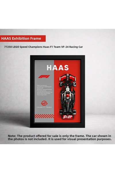 HOMEPACK Haas F1 Lego Exhibition Frame, Exhibition Chart, Speed Champions Vf-...