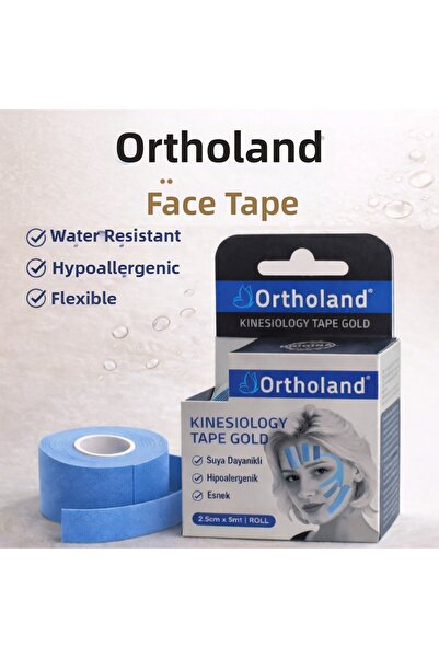 Ortholand Facial Tape Kinesiology Tape 2.5 cm X 5 m Skin-Friendly Facial Reco...