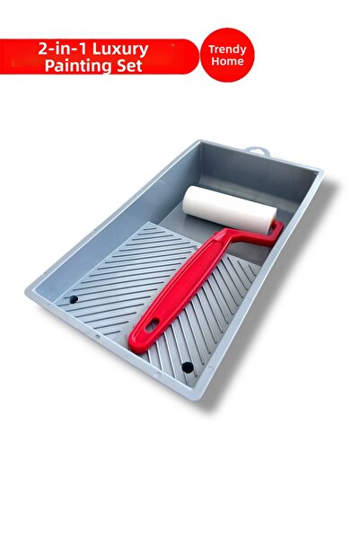 OSKAR FIRÇA مجموعة مكونة من قطعتين من الأسطوانة ووعاء الطلاء، مجموعة طلاء متع...