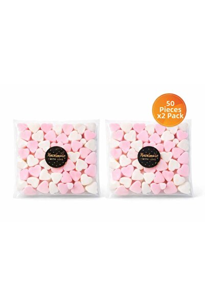 SOO SOAP مجموعة صابونات ميني هارت المكونة من قطعتين - وردي وأبيض، برائحة جوز ...