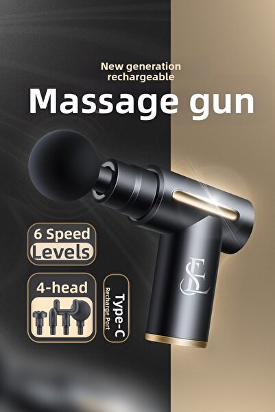 Mega Plus مسدس تدليك جديد قابل لإعادة الشحن للرياضيين من إنسيجا بأربعة رؤوس