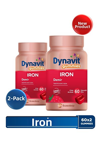 Dynavit علكة حديد قابلة للمضغ 60×2 - للاستخدام العائلي - حديد - طاقة